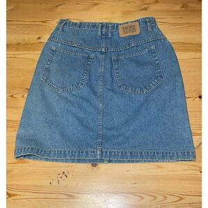 VTG Liz Authentic Denim Skirt light wash women’s size 4 petite 100% Cotton